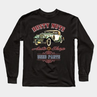 Men's Rusty Nuts Tee Auto Shop Classic Car Long Sleeve T-Shirt